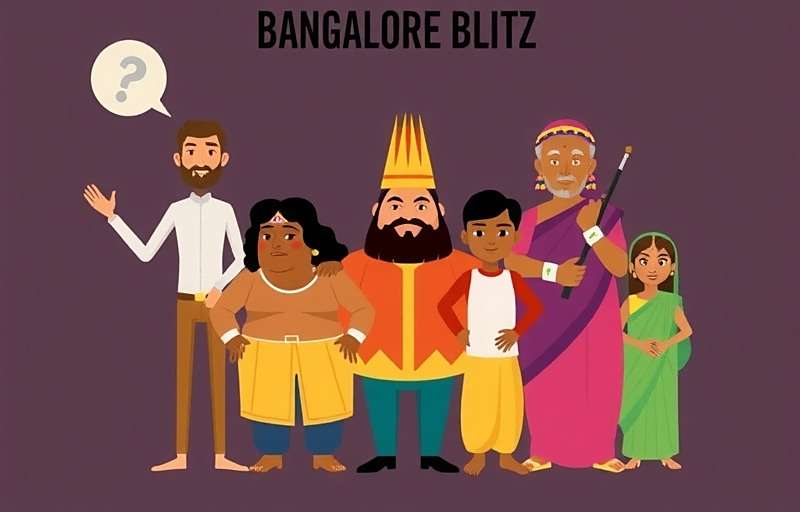 Bangalore Blitz regional characters showcasing India's diverse cultural backgrounds